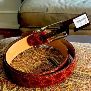 NEW with tag MARTIN DINGMAN GENUINE CROCODILE/GATOR BELT SZ36
